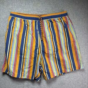 Greg Norman Shorts Mens XL Swim Trunks 90s Aesthetic Striped Classic Preppy